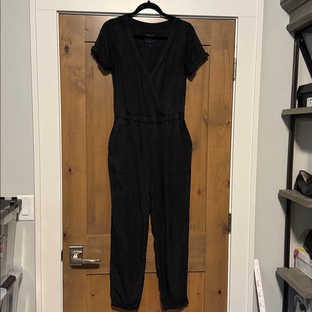 Abercrombie & Fitch Utility pantsuit Womens S crossover Lyocell short sleeve